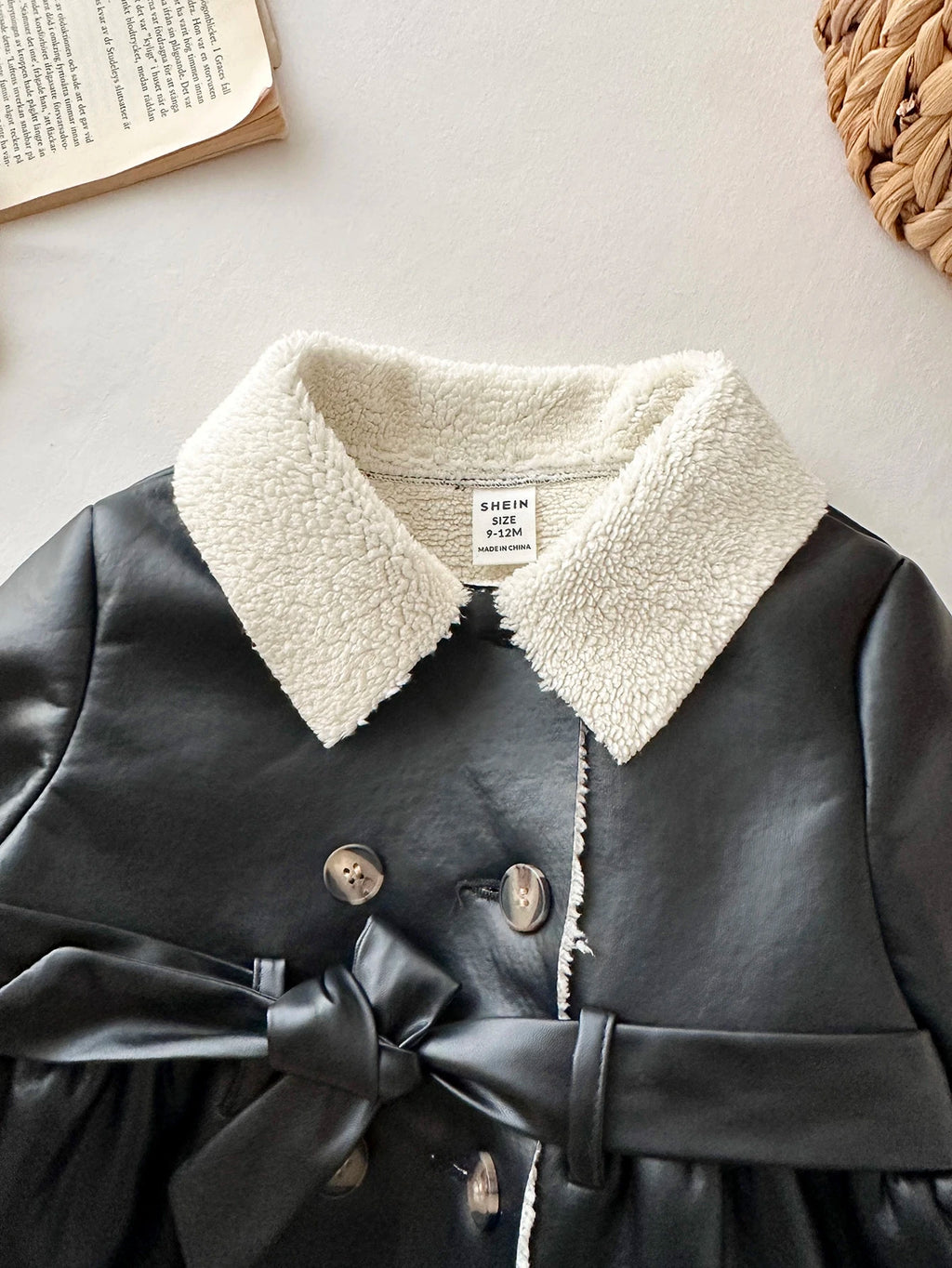 Baby Girl Colorblock Thermal Lined Faux Fur Jacket