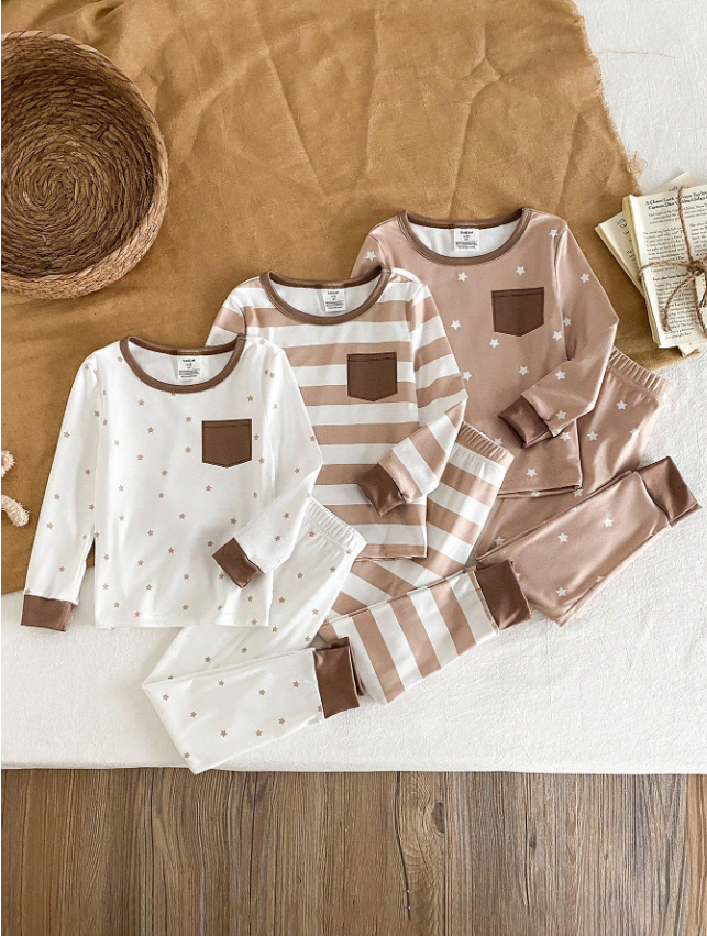 Bambinoo x Boys' Striped & Star Pajama Set (6-Piece)